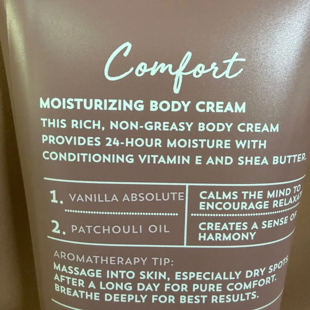 Bath & Body Works Aromatherapy Comfort Vanilla Patchouli Body Cream 8oz New Rare